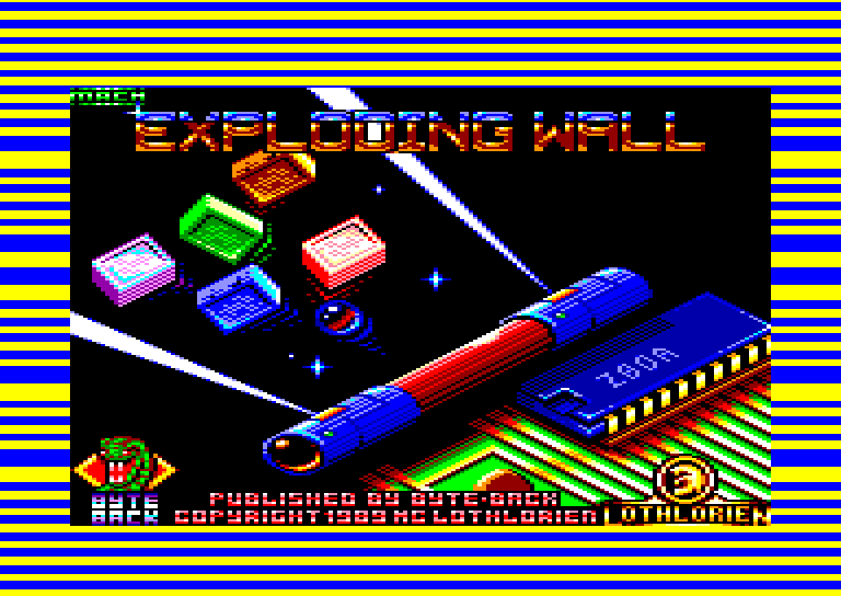 screenshot of the Amstrad CPC game Exploding Wall by GameBase CPC