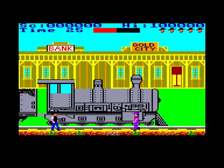 screenshot of the Amstrad CPC game Express raider by GameBase CPC