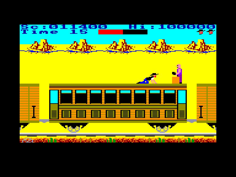 screenshot of the Amstrad CPC game Express raider by GameBase CPC