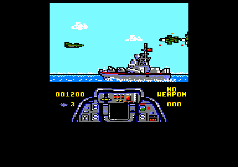 screenshot of the Amstrad CPC game F1 Tornado Simulator by GameBase CPC