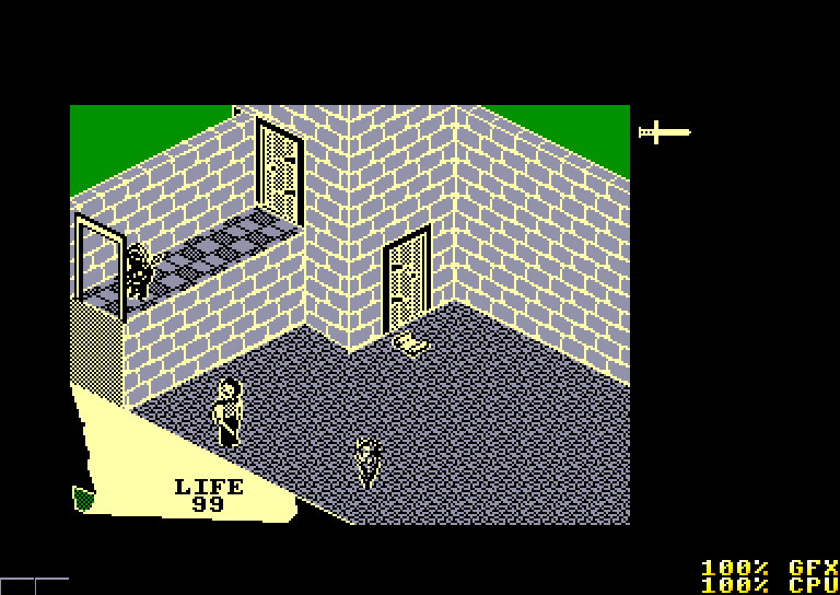 screenshot of the Amstrad CPC game Fairlight: a prelude by GameBase CPC