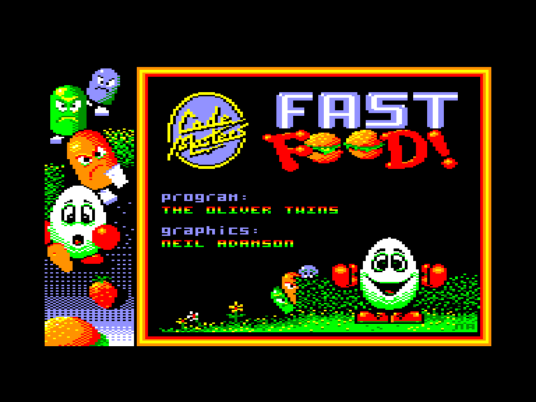 screenshot of the Amstrad CPC game Fast Food Dizzy by GameBase CPC