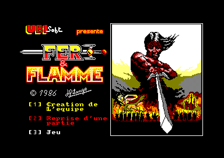 screenshot of the Amstrad CPC game Fer & Flamme by GameBase CPC