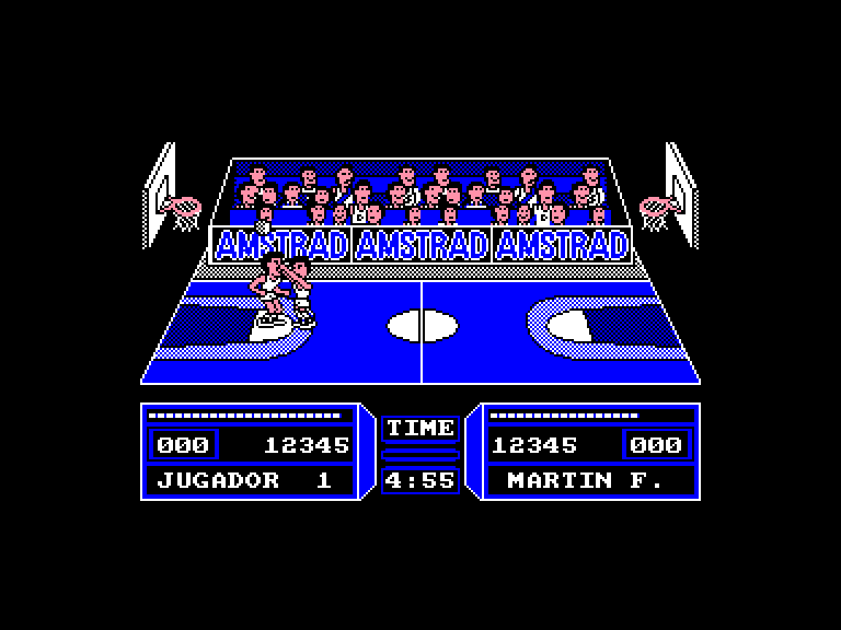screenshot of the Amstrad CPC game Fernando Martin Basket Master by GameBase CPC
