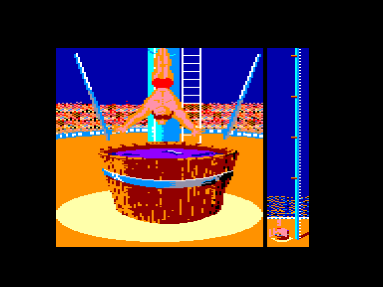 screenshot of the Amstrad CPC game Fiendish Freddy's Big Top o' Fun by GameBase CPC