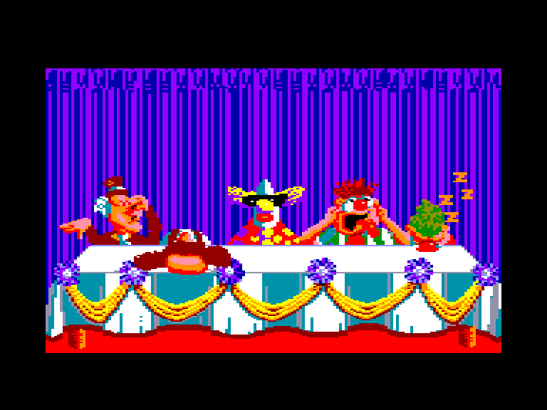 screenshot of the Amstrad CPC game Fiendish Freddy's Big Top o' Fun by GameBase CPC