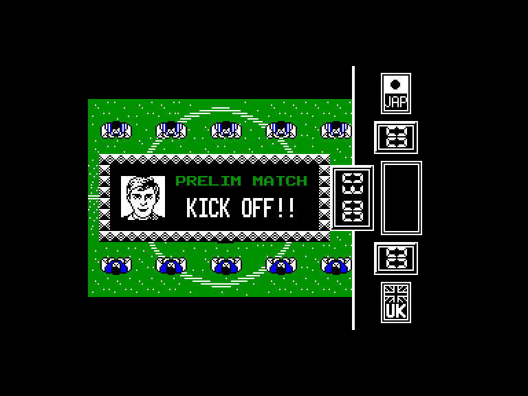 screenshot of the Amstrad CPC game Fighting Soccer by GameBase CPC