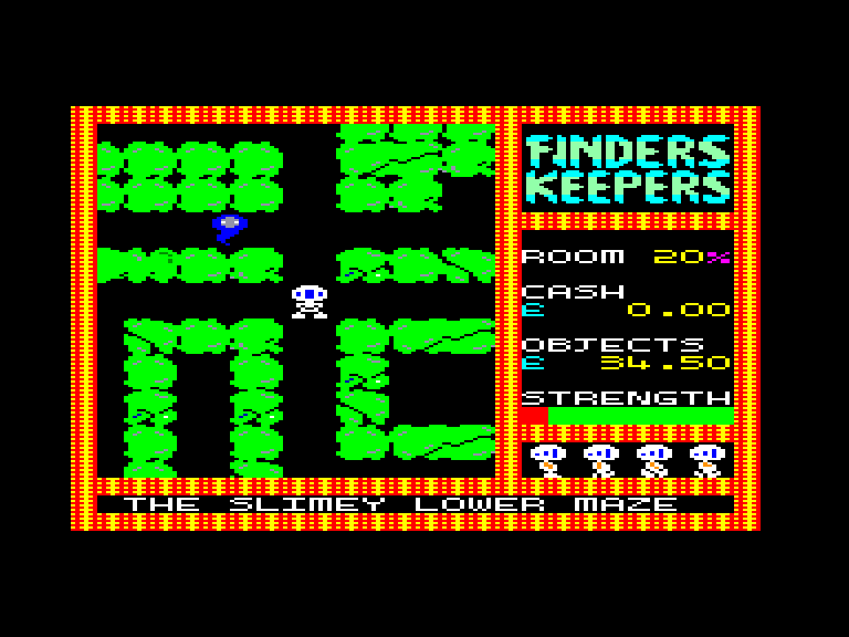 screenshot of the Amstrad CPC game Finders Keepers by GameBase CPC