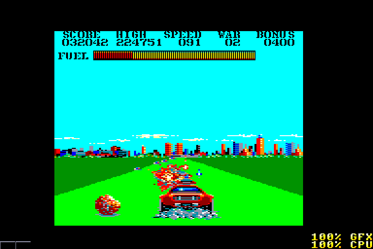 screenshot of the Amstrad CPC game Fire and Forget by GameBase CPC