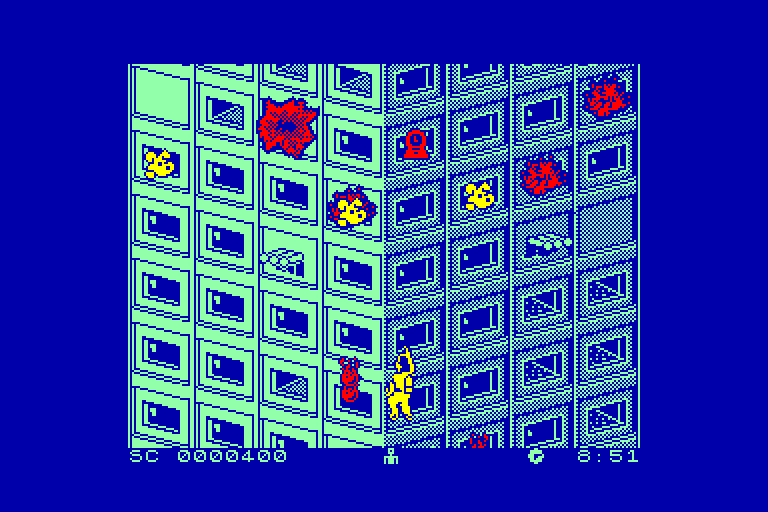 screenshot of the Amstrad CPC game Firetrap by GameBase CPC