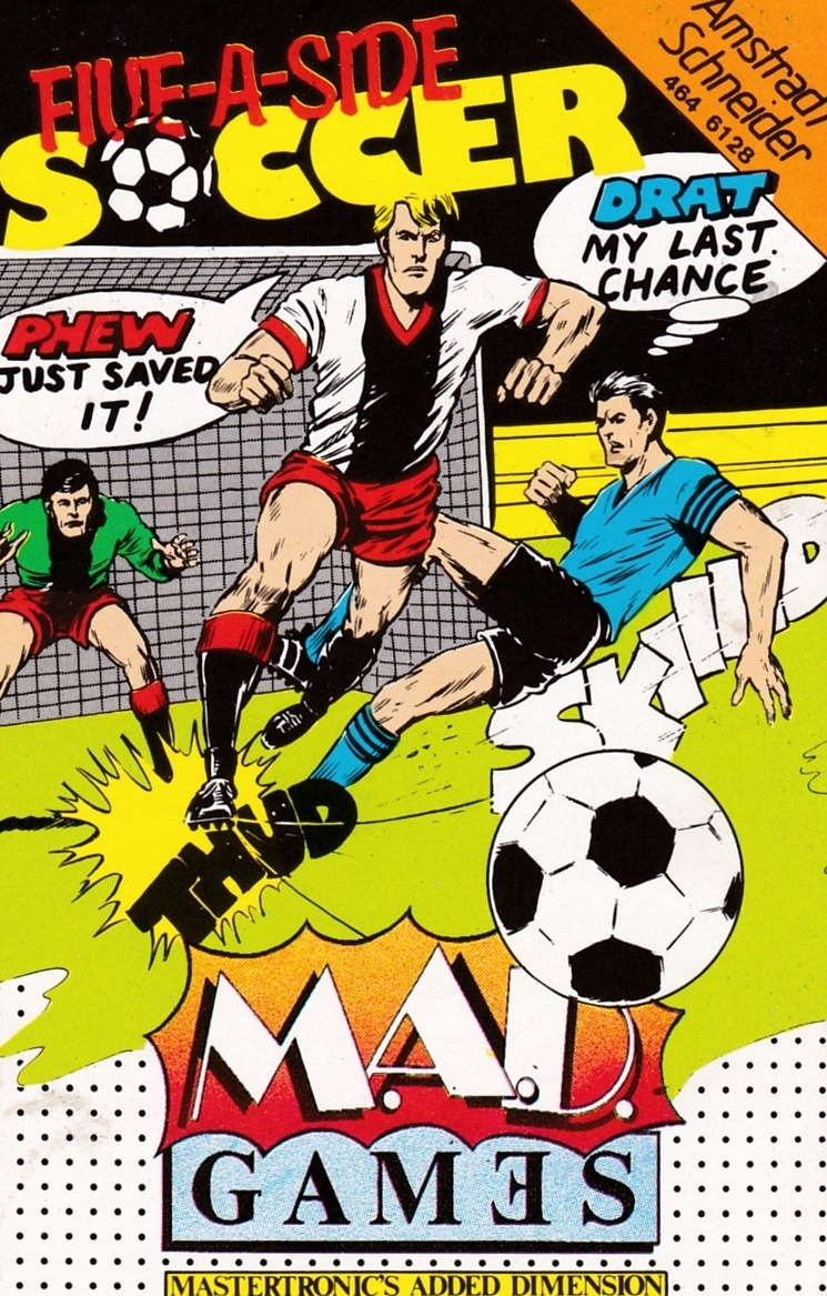 screenshot of the Amstrad CPC game Five a side soccer by GameBase CPC