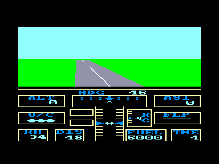 screenshot of the Amstrad CPC game Flight path 737 by GameBase CPC