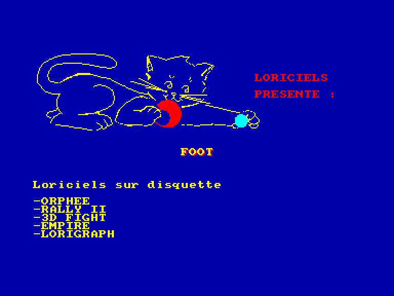 screenshot of the Amstrad CPC game Foot 3d by GameBase CPC