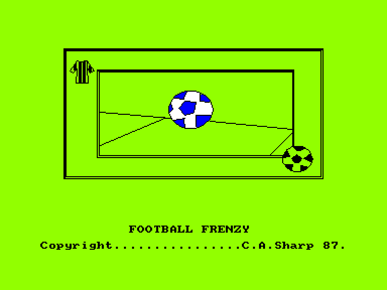 screenshot of the Amstrad CPC game Football Frenzy by GameBase CPC