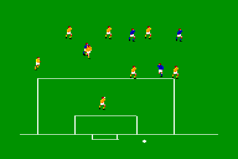 screenshot of the Amstrad CPC game Football Manager - World Cup Edition by GameBase CPC