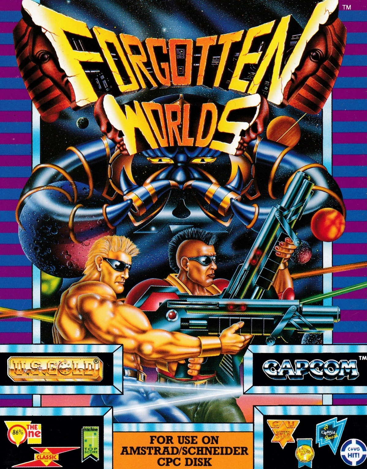 cover of the Amstrad CPC game Forgotten Worlds  by GameBase CPC