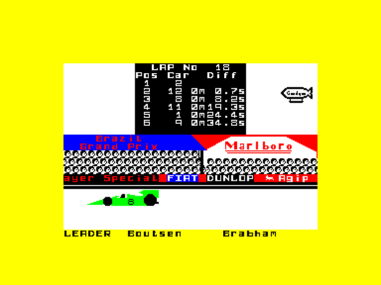 screenshot of the Amstrad CPC game Formula One by GameBase CPC