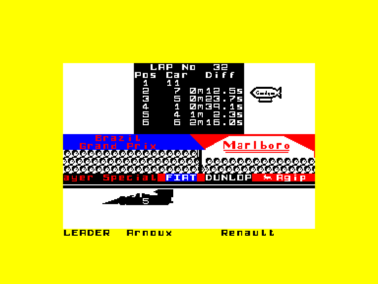 screenshot of the Amstrad CPC game Formula One by GameBase CPC