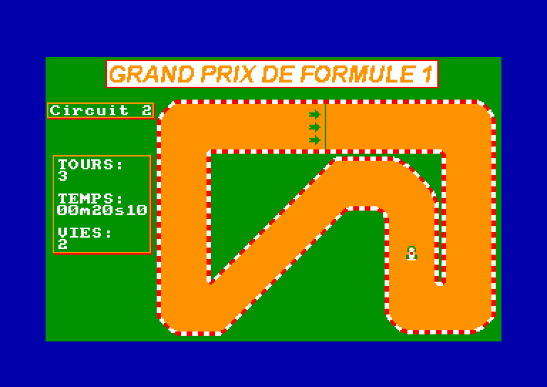 screenshot of the Amstrad CPC game Formule 1 by GameBase CPC