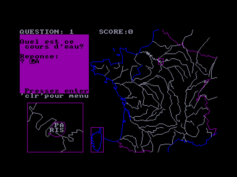 screenshot of the Amstrad CPC game France by GameBase CPC