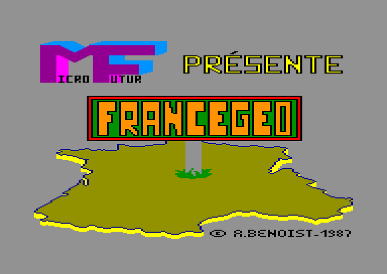 screenshot of the Amstrad CPC game Francegeo by GameBase CPC