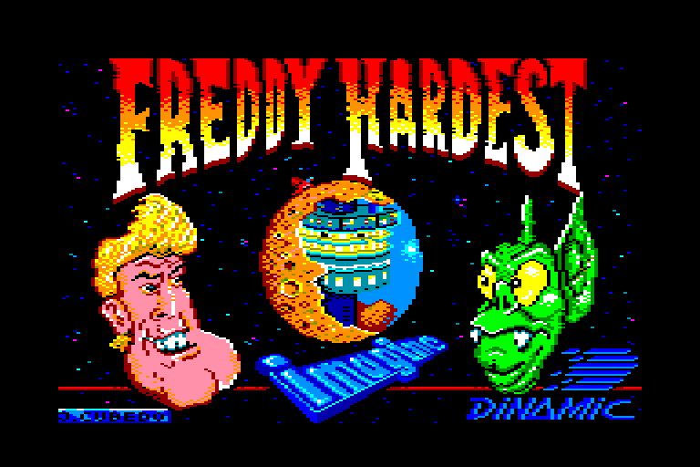 screenshot of the Amstrad CPC game Freddy Hardest by GameBase CPC