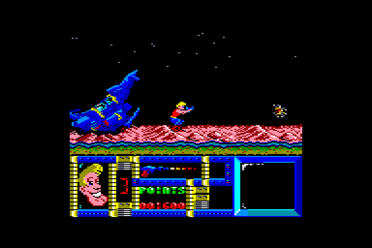 screenshot of the Amstrad CPC game Freddy Hardest by GameBase CPC