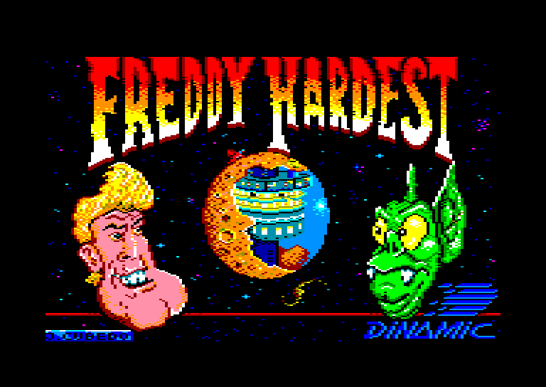 screenshot of the Amstrad CPC game Freddy Hardest by GameBase CPC