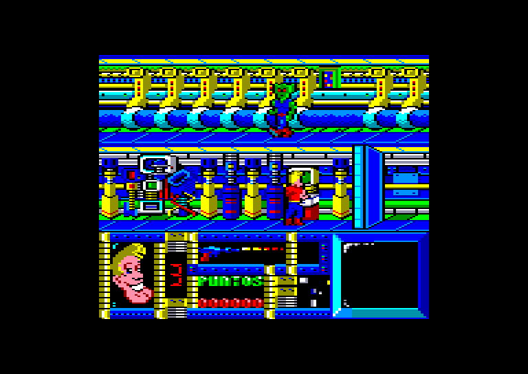 screenshot of the Amstrad CPC game Freddy Hardest by GameBase CPC