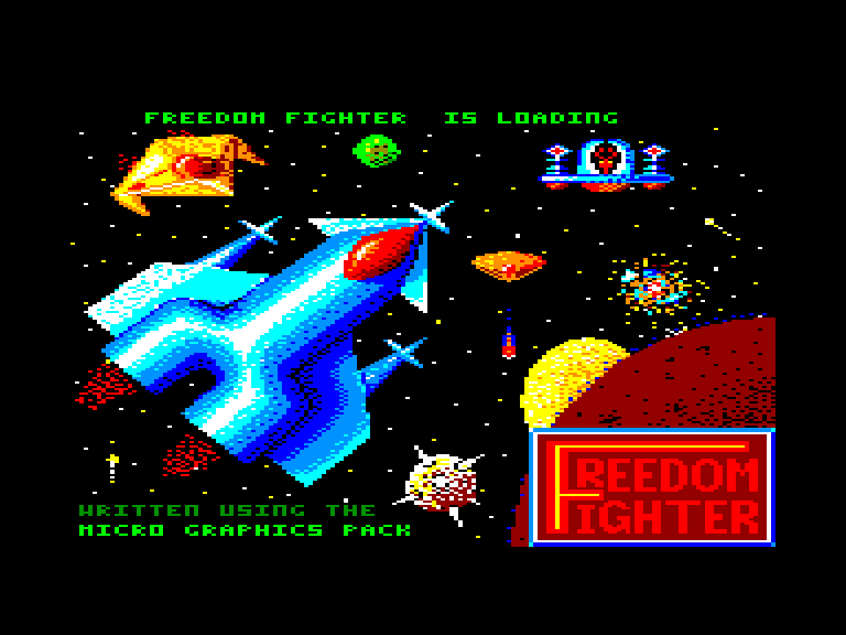 screenshot of the Amstrad CPC game Freedom fighter by GameBase CPC