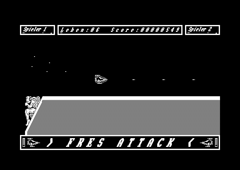 screenshot of the Amstrad CPC game Fres attack by GameBase CPC