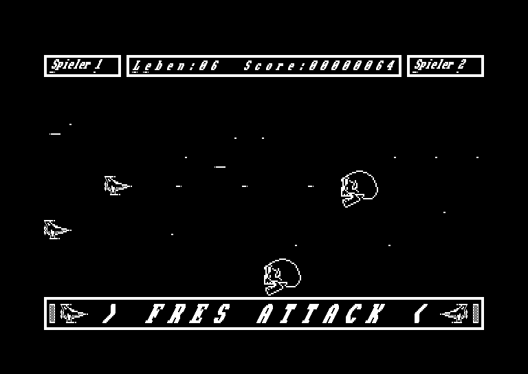 screenshot of the Amstrad CPC game Fres attack by GameBase CPC