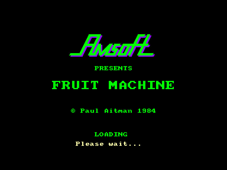 screenshot of the Amstrad CPC game Fruit machine by GameBase CPC