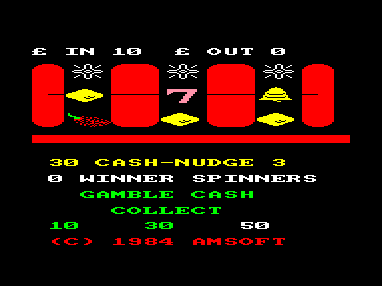 screenshot of the Amstrad CPC game Fruit machine by GameBase CPC