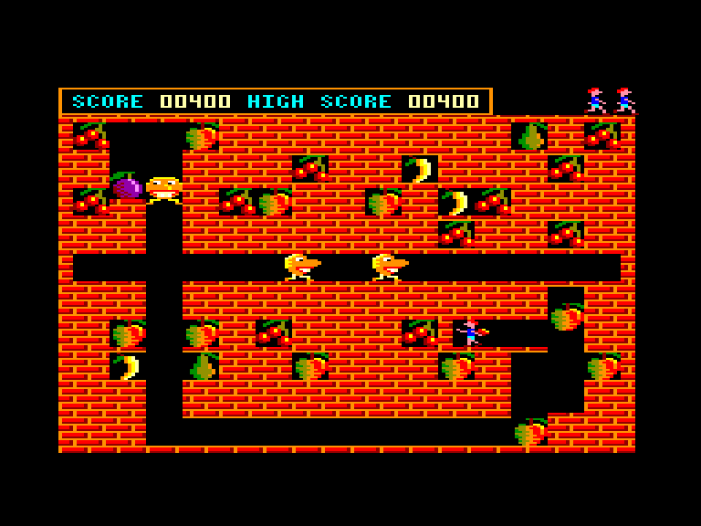 screenshot of the Amstrad CPC game Fruity Frank by GameBase CPC