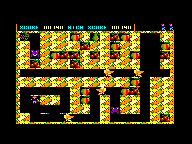 screenshot of the Amstrad CPC game Fruity Frank by GameBase CPC