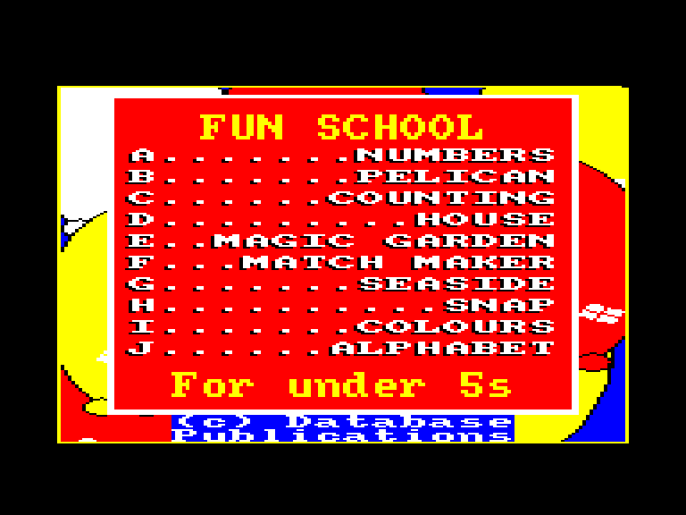 screenshot of the Amstrad CPC game Fun School - For the Under 5s by GameBase CPC