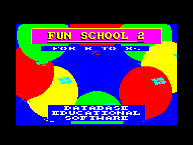 screenshot of the Amstrad CPC game Fun School 2 - For the 6 to 8s