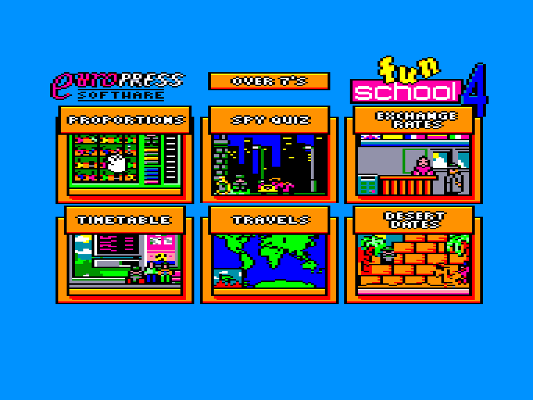 screenshot of the Amstrad CPC game Fun School 4 - Over 7s by GameBase CPC