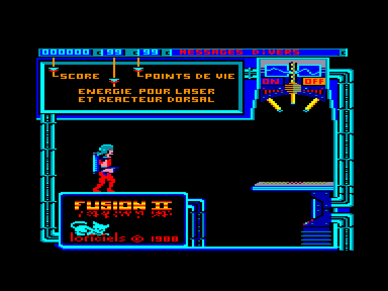 screenshot of the Amstrad CPC game Fusion 2 by GameBase CPC