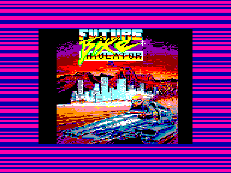 screenshot of the Amstrad CPC game Future Bike Simulator by GameBase CPC