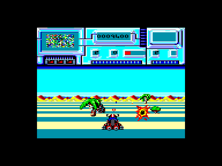 screenshot of the Amstrad CPC game Future Bike Simulator by GameBase CPC