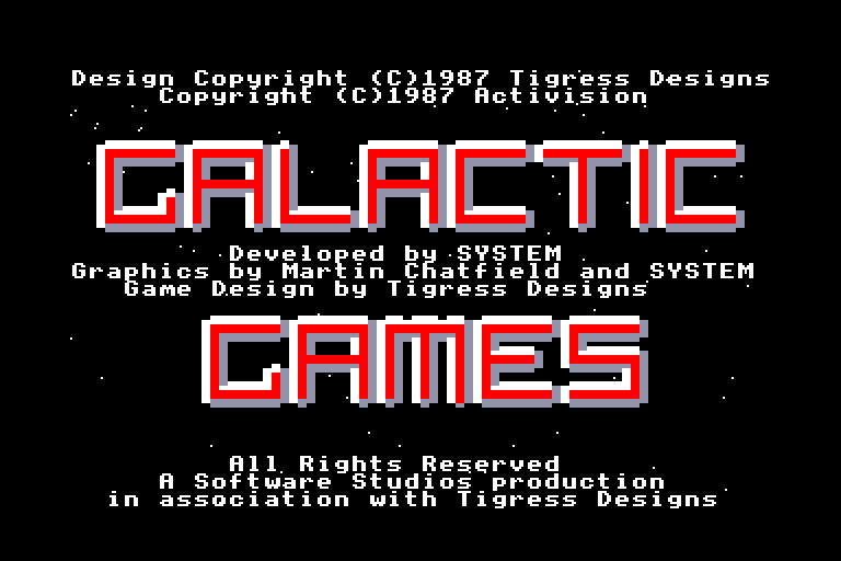 screenshot of the Amstrad CPC game Galactic games by GameBase CPC