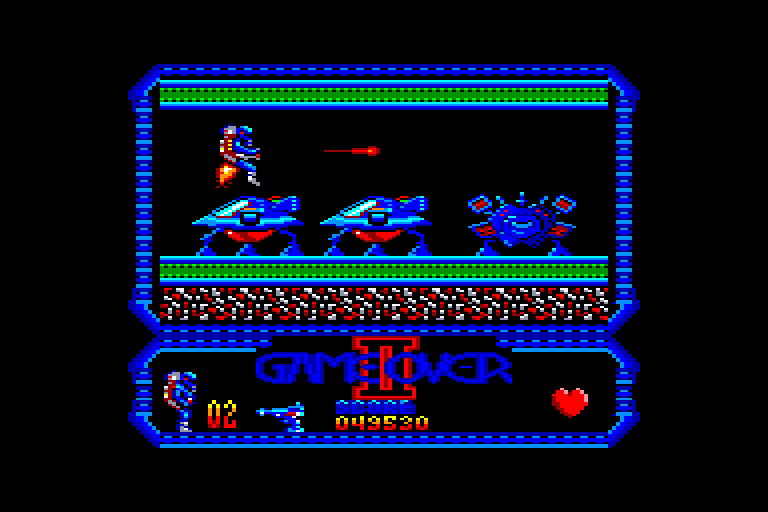 screenshot of the Amstrad CPC game Game Over II by GameBase CPC