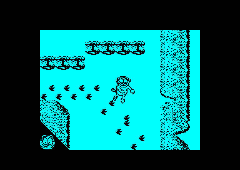 screenshot of the Amstrad CPC game Garfield - Winter's Tail by GameBase CPC