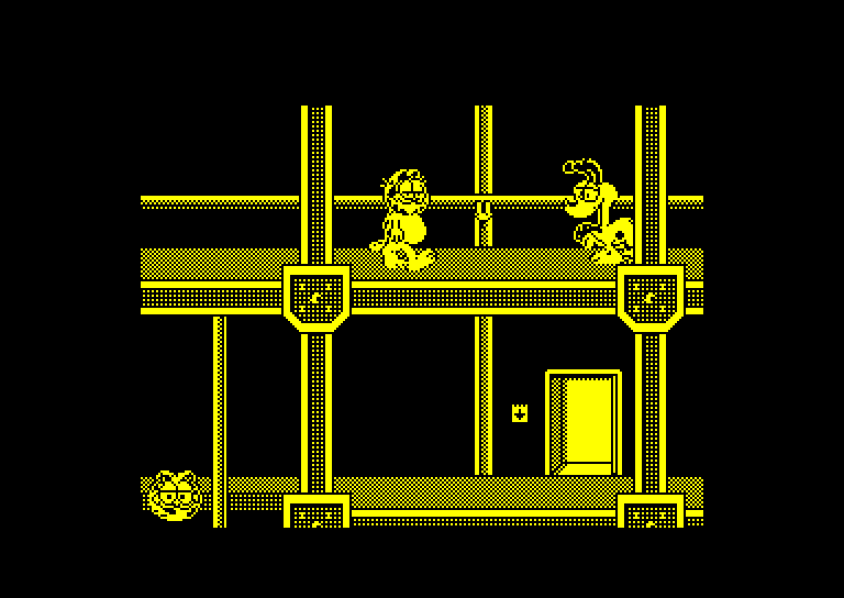 screenshot of the Amstrad CPC game Garfield - Winter's Tail by GameBase CPC