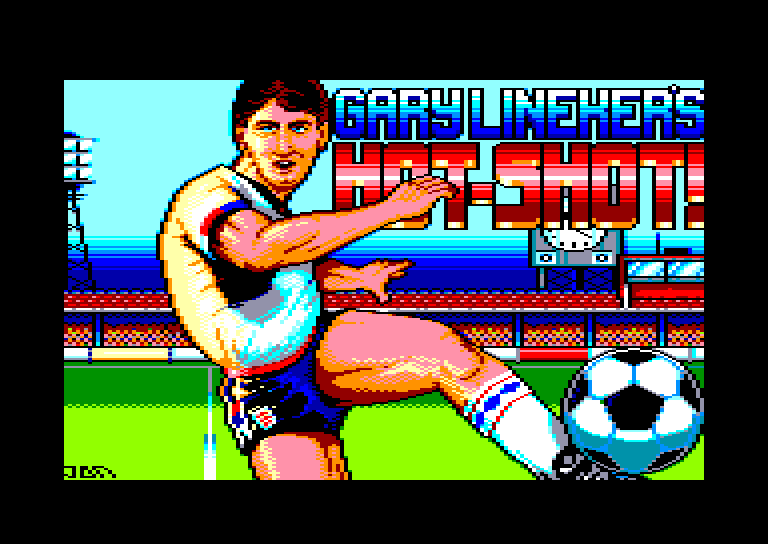 screenshot of the Amstrad CPC game Gary Lineker's Hot Shot ! by GameBase CPC