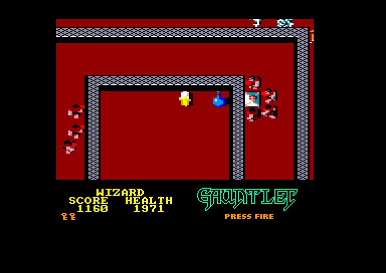 screenshot of the Amstrad CPC game Gauntlet by GameBase CPC