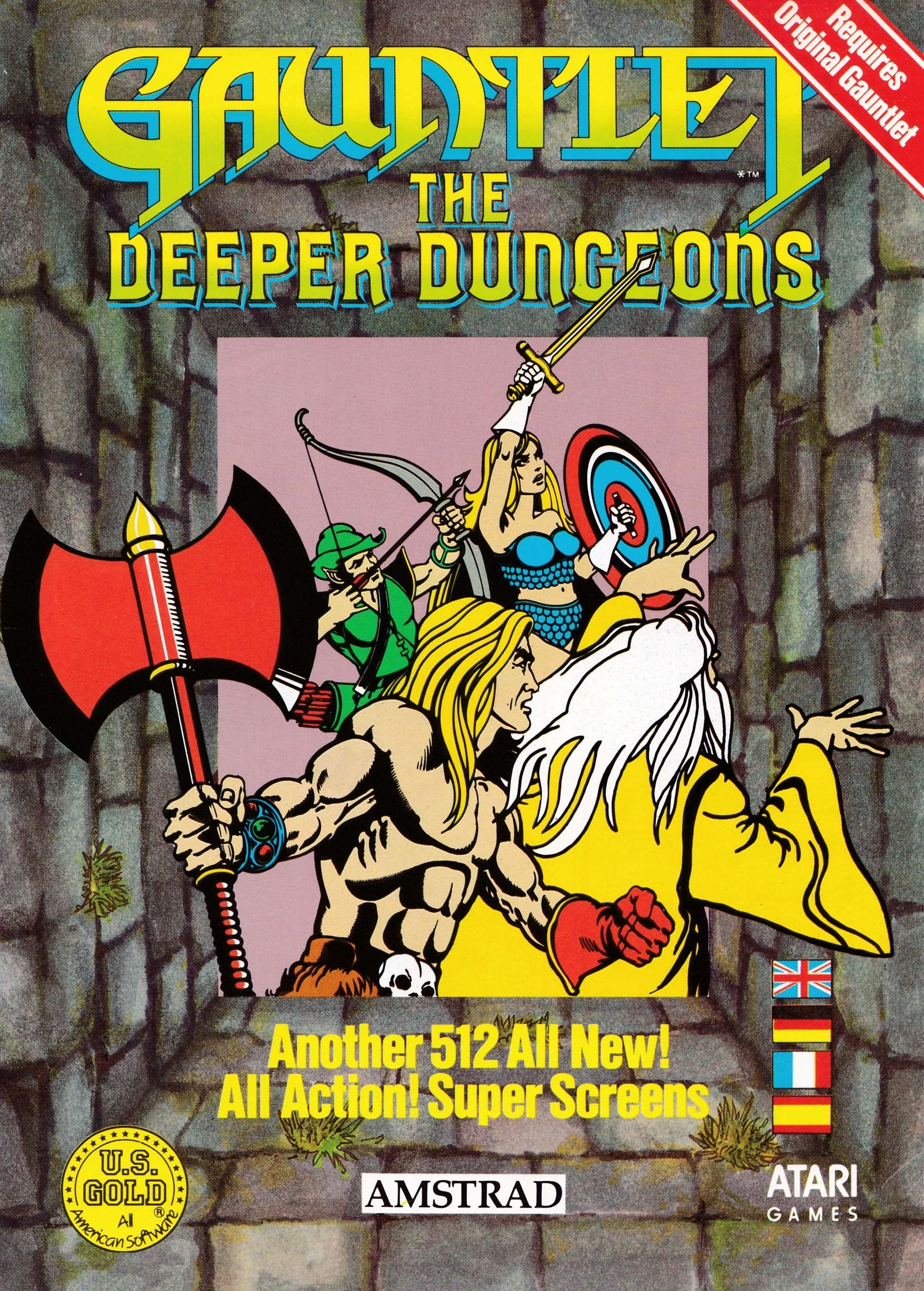 cover of the Amstrad CPC game Gauntlet - The Deeper Dungeons  by GameBase CPC
