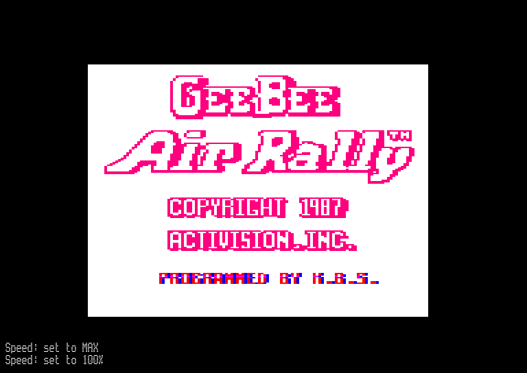 screenshot of the Amstrad CPC game Gee bee air rally by GameBase CPC